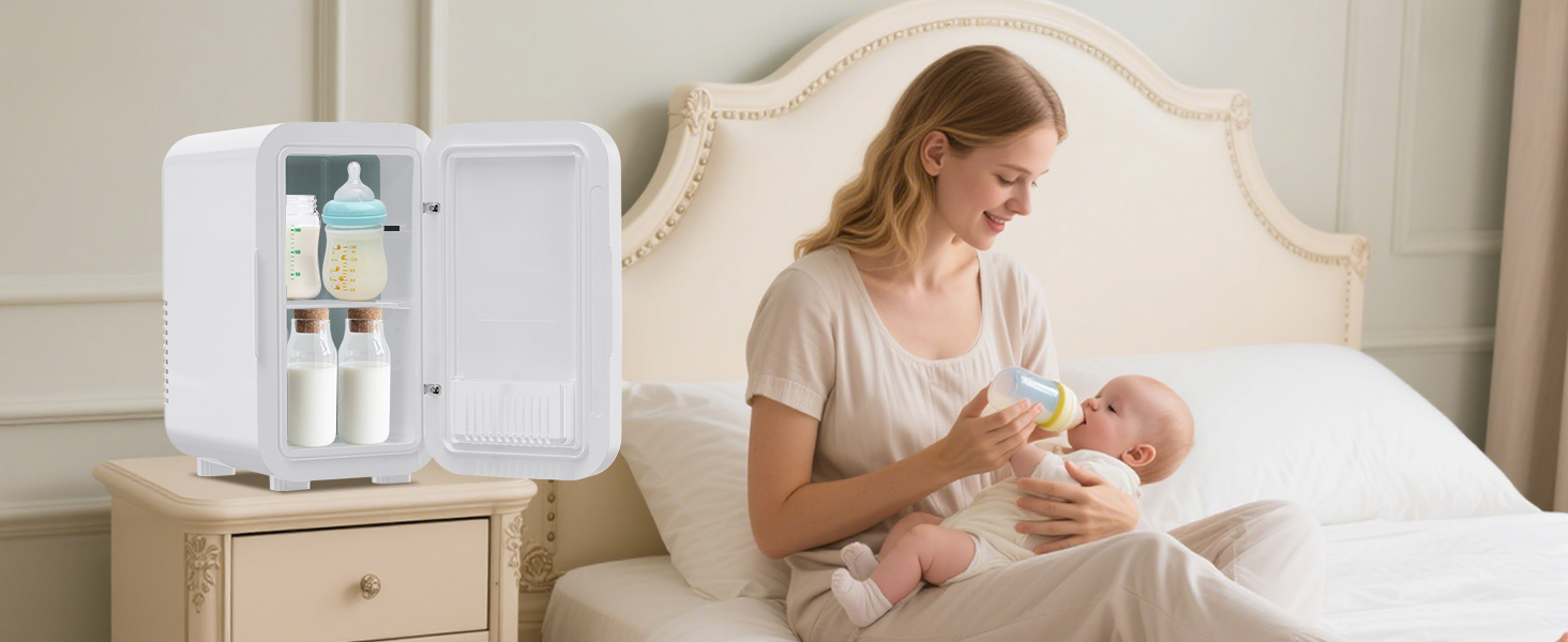 Mini холодильник Enventor 6L: портативний, для авто, кімнати, косметики, фруктів та напоїв (білий)