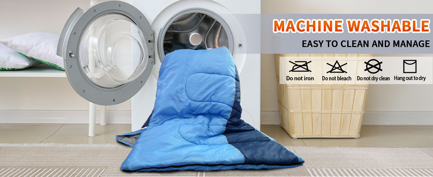 Спальний мішок WKFAMOUT для дорослих, зимовий, водонепроникний, 3-4 сезони, 10°C комфорту, синій, 220x85 см