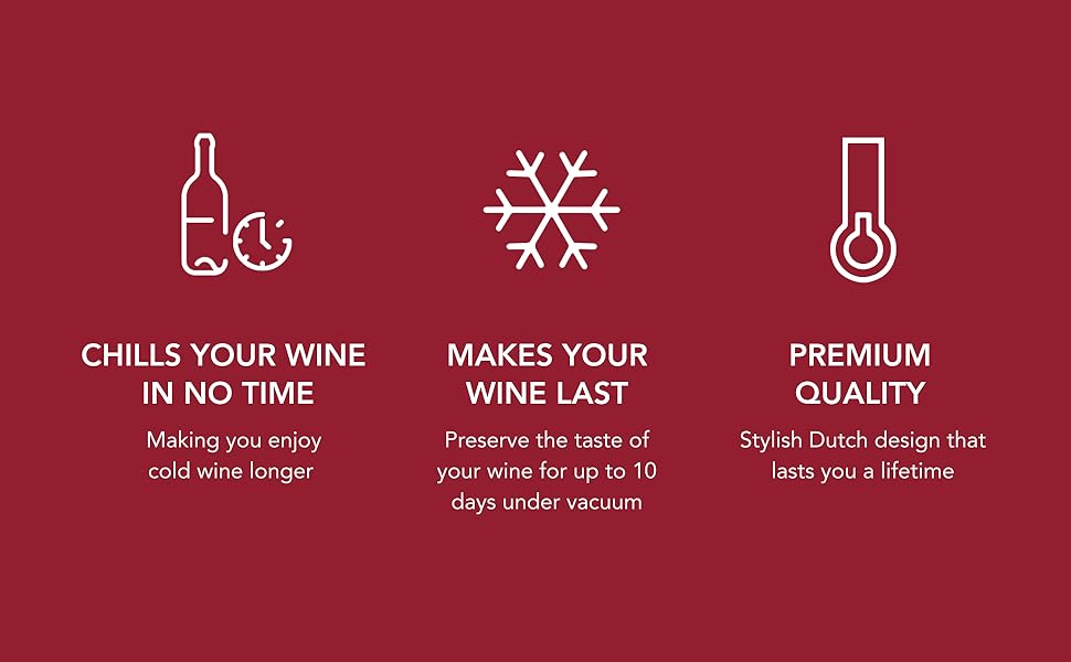 Vacu Vin Weinkühler Elegant: Ізольований охолоджувач для вина з акумулятором, нержавіюча сталь, Graphit (Hexo)