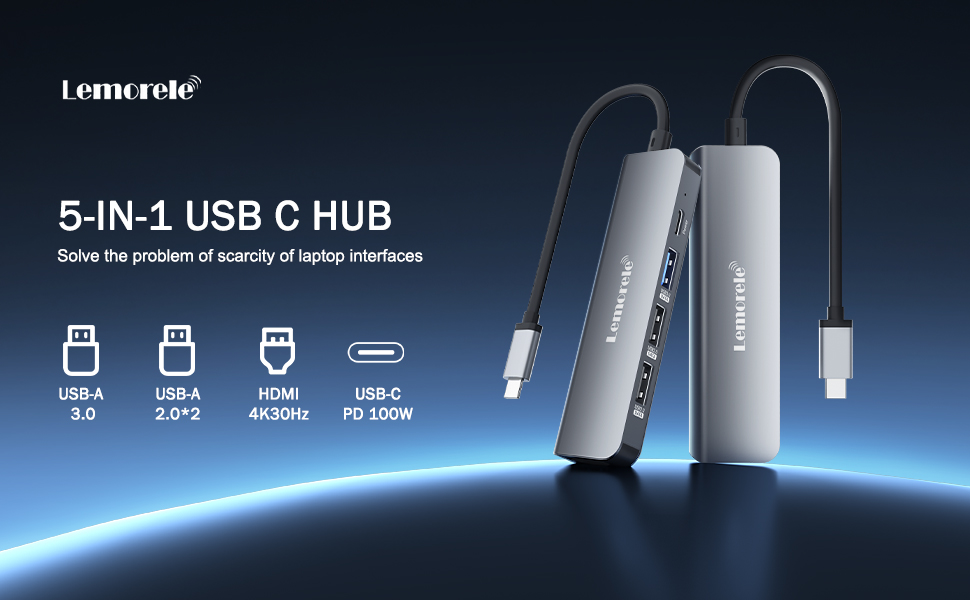 Док-станція USB-C хаб 3 Display-2025: 3 монітори, 2x HDMI 4K, VGA, Ethernet 1000M, 4 USB A 3.0/2.0, 100W PD, SD/TF, AUX 3.5mm, адаптер для Windows/Mac/Dell/HP