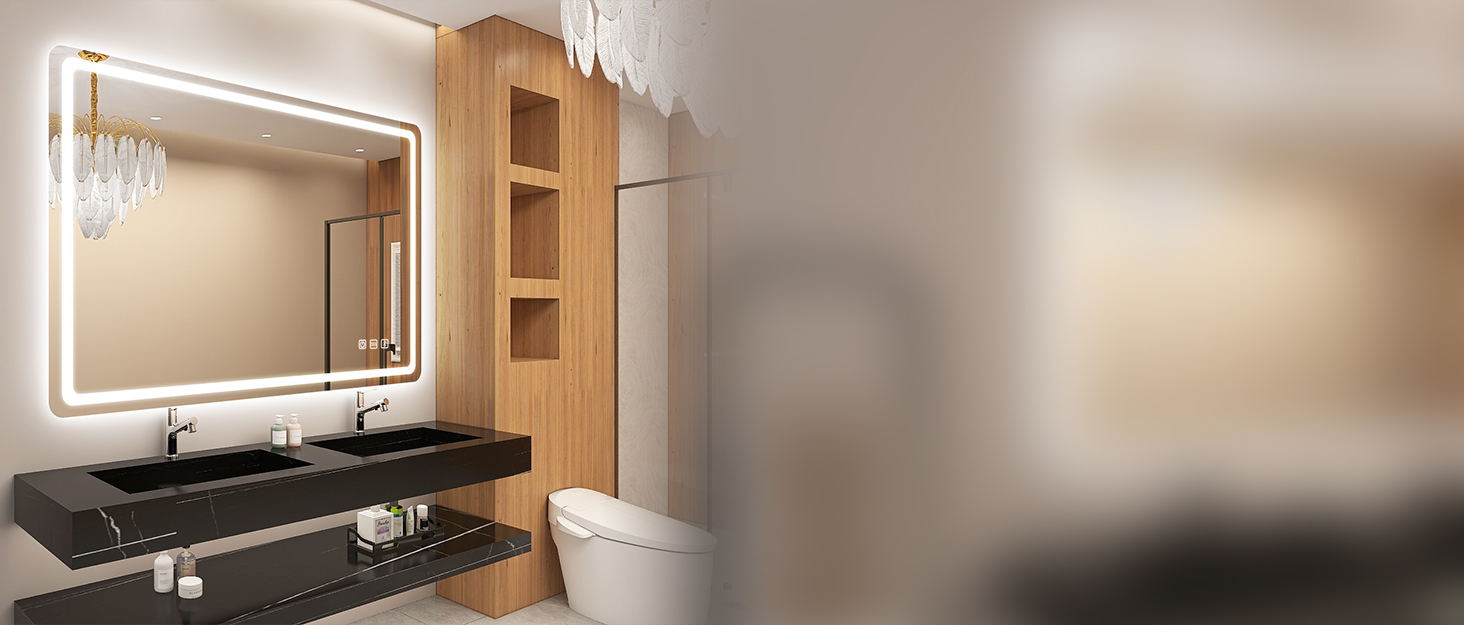 Дзеркало для ванної кімнати зі світлодіодним підсвічуванням STARLEAD 80x60 см, Bluetooth, протитуманне, регульоване, 3 кольори світла, HD скло, IP44, горизонтальне/вертикальне