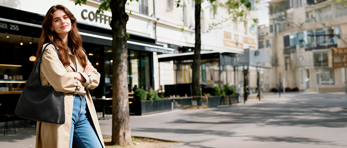 Сумка жіноча шкіряна befen Grande Shopper, чорна елегантна сумка-тоут через плече для роботи та навчання