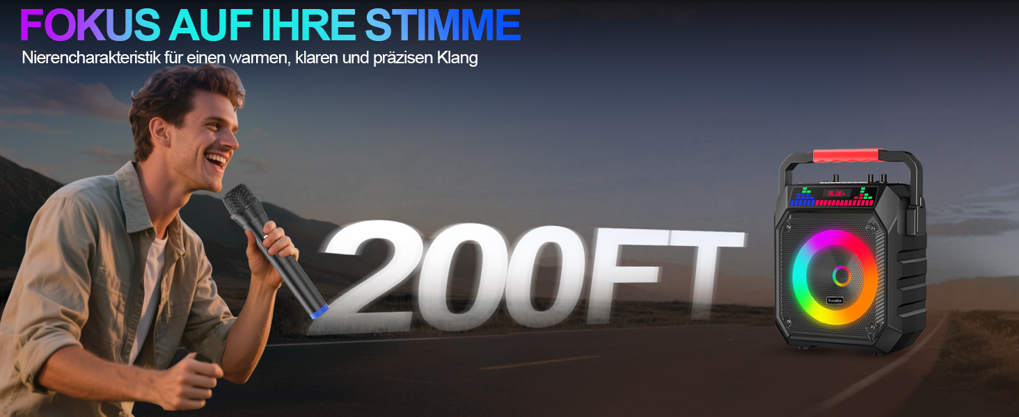 Караоке машина з 2 мікрофонами, портативна Bluetooth колонка з підсвічуванням для дорослих/дітей, PA система, підтримка TF/USB, FM, запис, AUX, для вечірок, співу, DJ, заходів