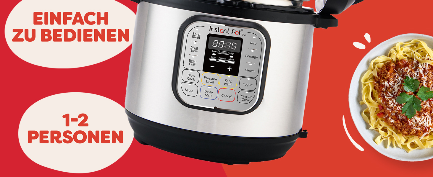 Мультиварка Instant Pot Duo 7-в-1, 5.7 л, нержавіюча сталь, мультикухня для приготування різноманітних страв