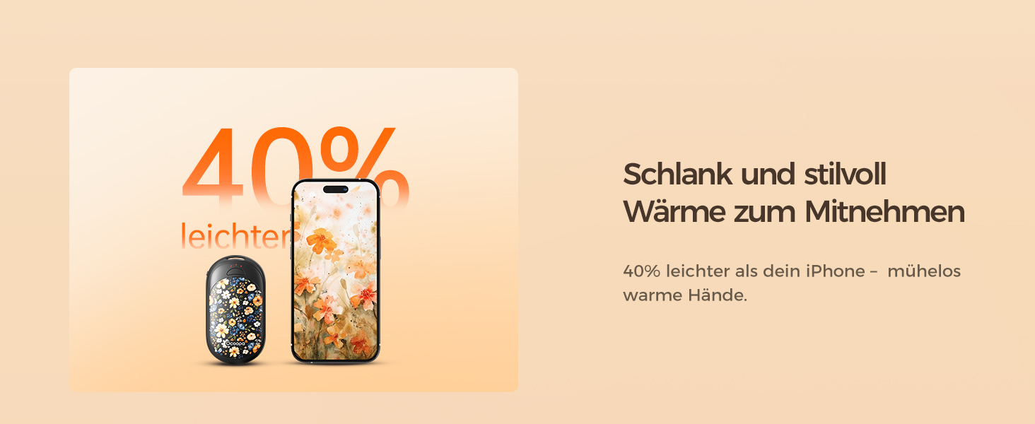 Електричні грілки для рук Ocoopa 2 шт. з магнітом, 5000mAh, 3 режими нагріву, компактні, чорні