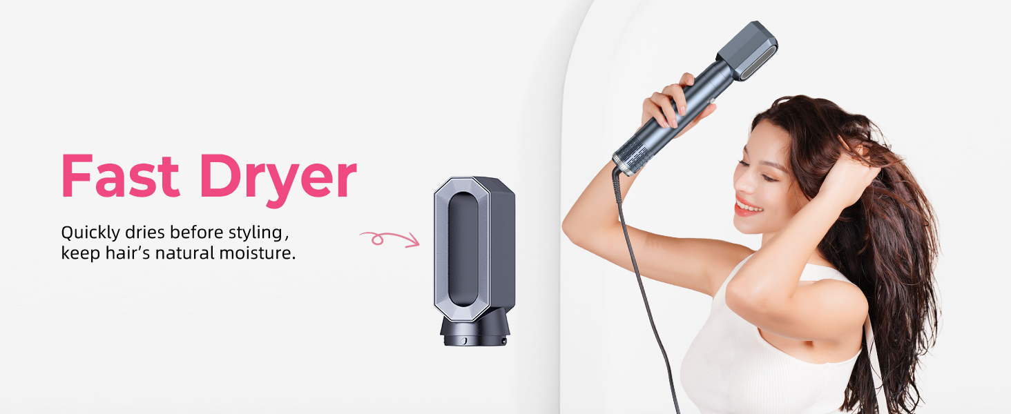 Професійний фен-щітка Pro Hairstyler Airbrush 6 в 1: сушка, укладка, об'єм, локони. 1000W