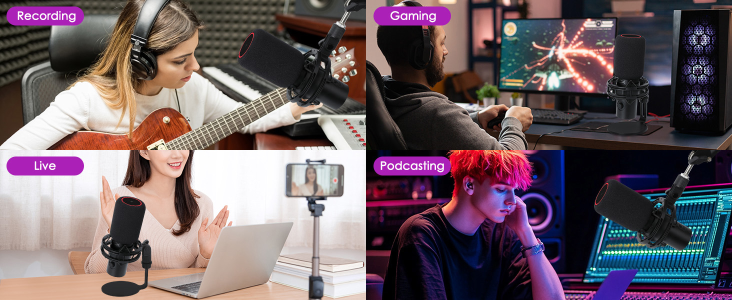 Кріплення для мікрофону HyperX QuadCast та інші - кріплення на стіл з поп-фільтром, сумісне з Blue Yeti, Razer Seiren Mini V3, Fifine AM8, YOUSHARES (XI. QuadCast 2 Windschutz - Dachlos)