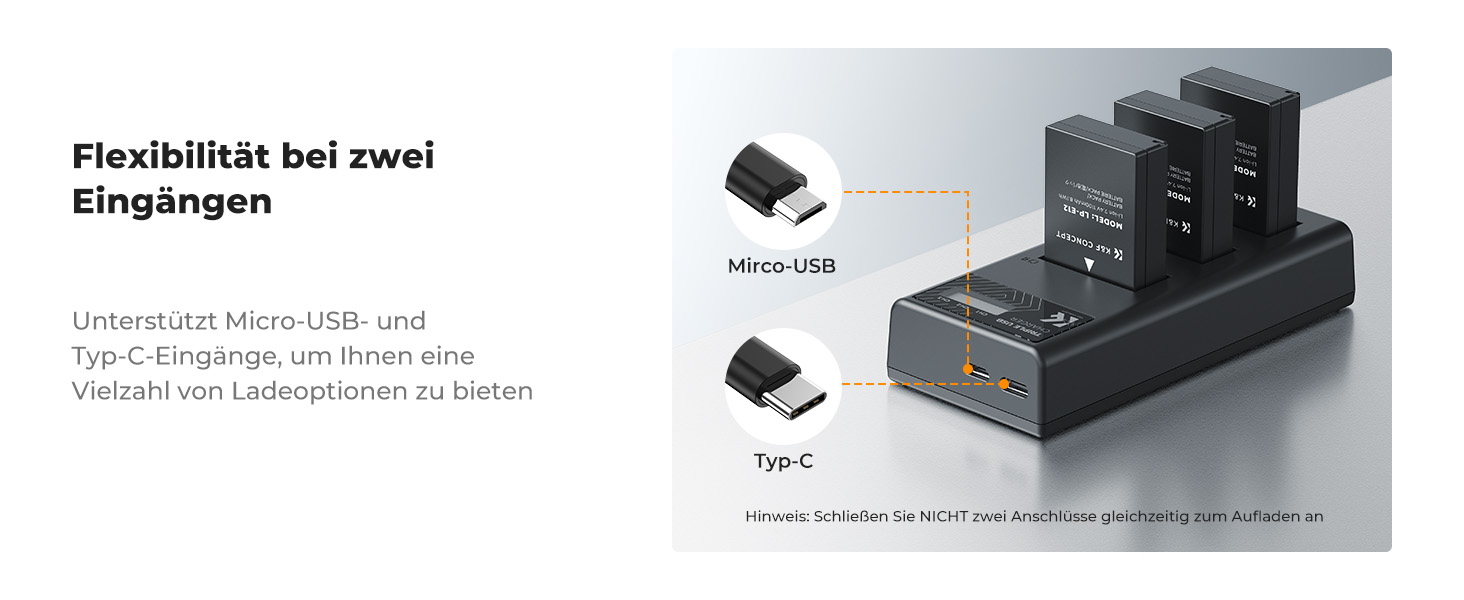 Акумулятор K&F Concept для Canon LP-E12 з зарядним пристроєм, 1100mAh, сумісний з Canon EOS M, M2, M10, M50, M50 Mark II, M1, M100, M200, PowerShot SX70 HS, Rebel SL1