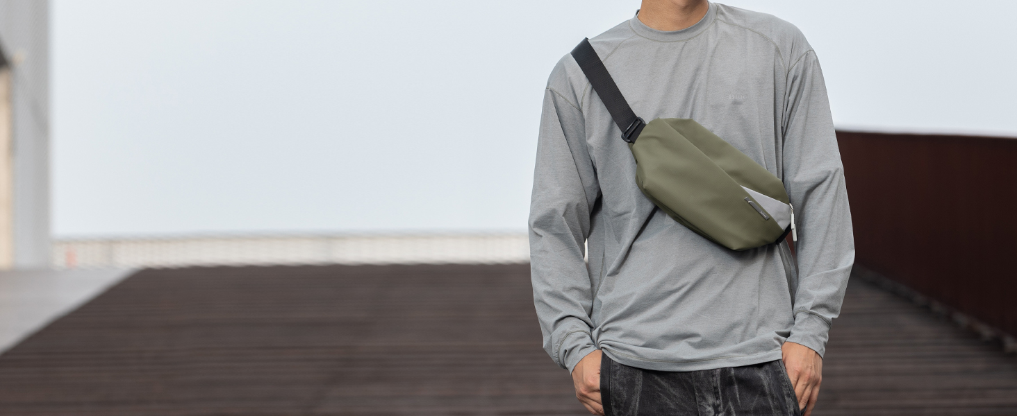 Сумка на плече Inateck, оливковий колір, водонепроникна, для чоловіків та жінок