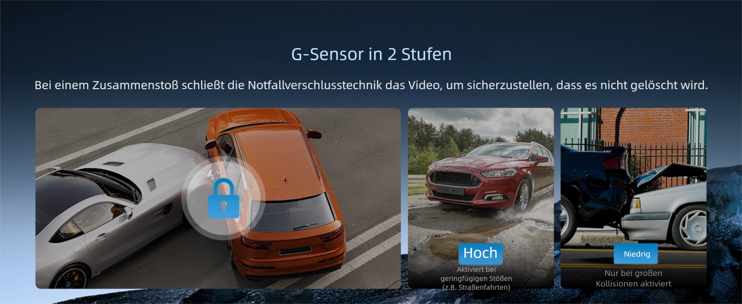 Відеореєстратор TECXERLLON 4K з ADAS, GPS, WDR, G-сенсором та нічним баченням, 24/7 парковка, 128GB карта в комплекті
