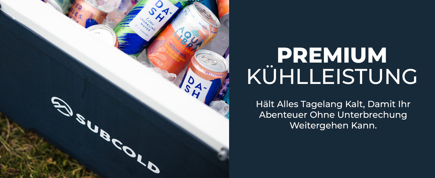 Subcold MOBI Rollkühlbox 45L: Ізольована сумка-холодильник на колесах для подорожей, авто, кемпінгу. PU-ізоляція, блакитний колір