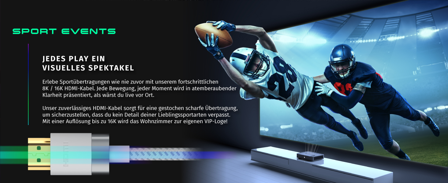 HDMI кабель 2.1 CSL 10м - 16K@30Hz, 8K@60Hz, 4K@120Hz - Ultra High Speed Ethernet 48Gbps - HDR 10+ eARC 3D VRR - для ігор, TV, PS5, Xbox