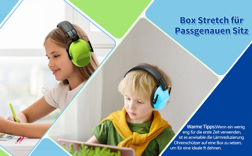 Навушники захисні для дітей Floriogra (2 шт) - капсульні, складані, блакитно-зелені, для захисту слуху від шуму (3-16 років)