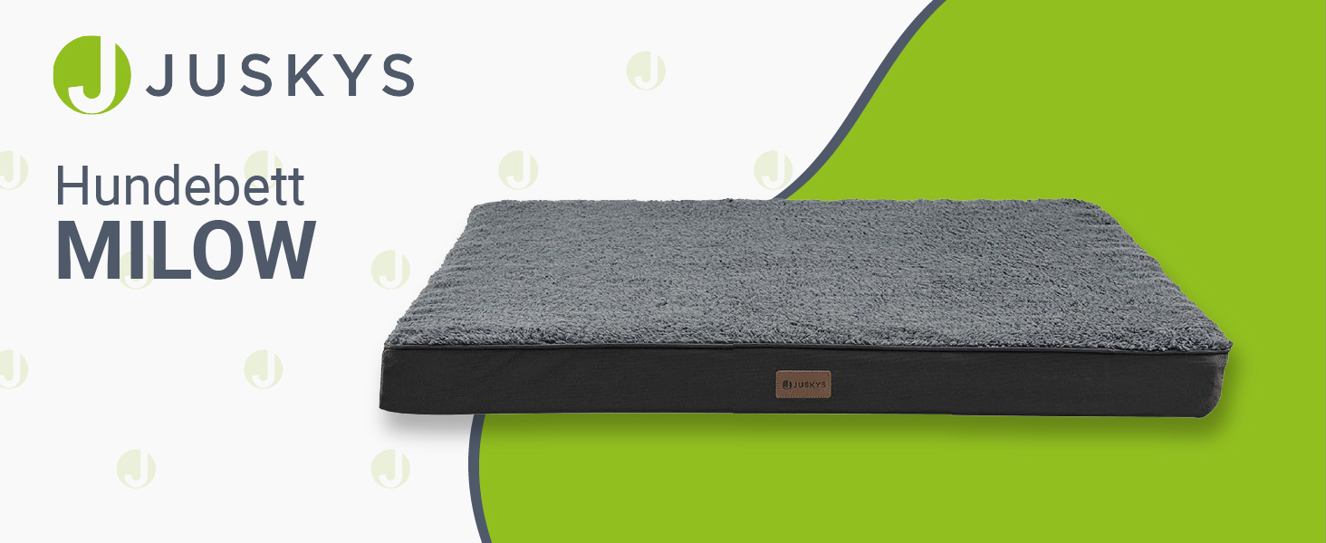 Ортопедичне ліжко для собак Juskys Milow, 76x51 см - м'яке та стабільне, знімний та пральний чохол. Підходить для маленьких собак - сірий колір.