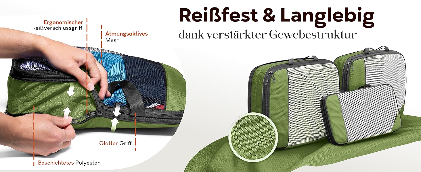 Набір кубиків для пакування з компресією для валізи та рюкзака, 3 шт, Alpine Slate (сірий)