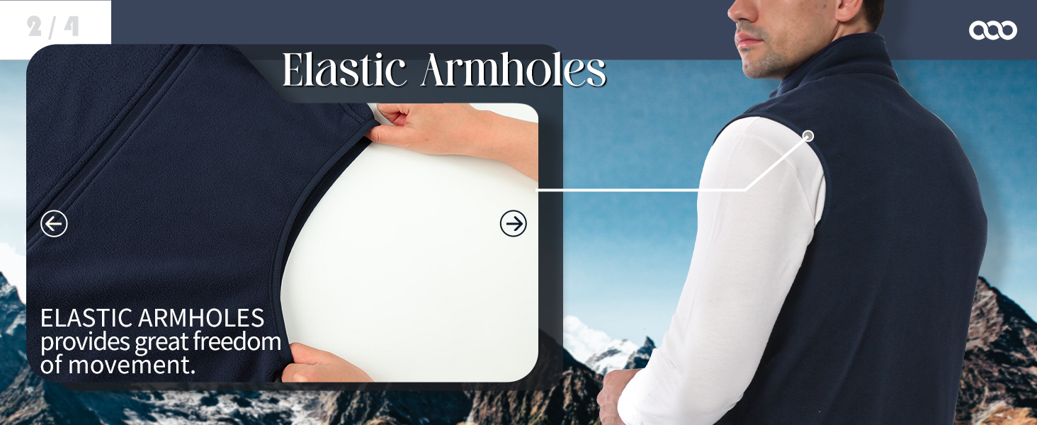 Чоловіча флісова жилетка 33000ft - ультралегка, без рукавів, з кишенями та блискавкою, чорна