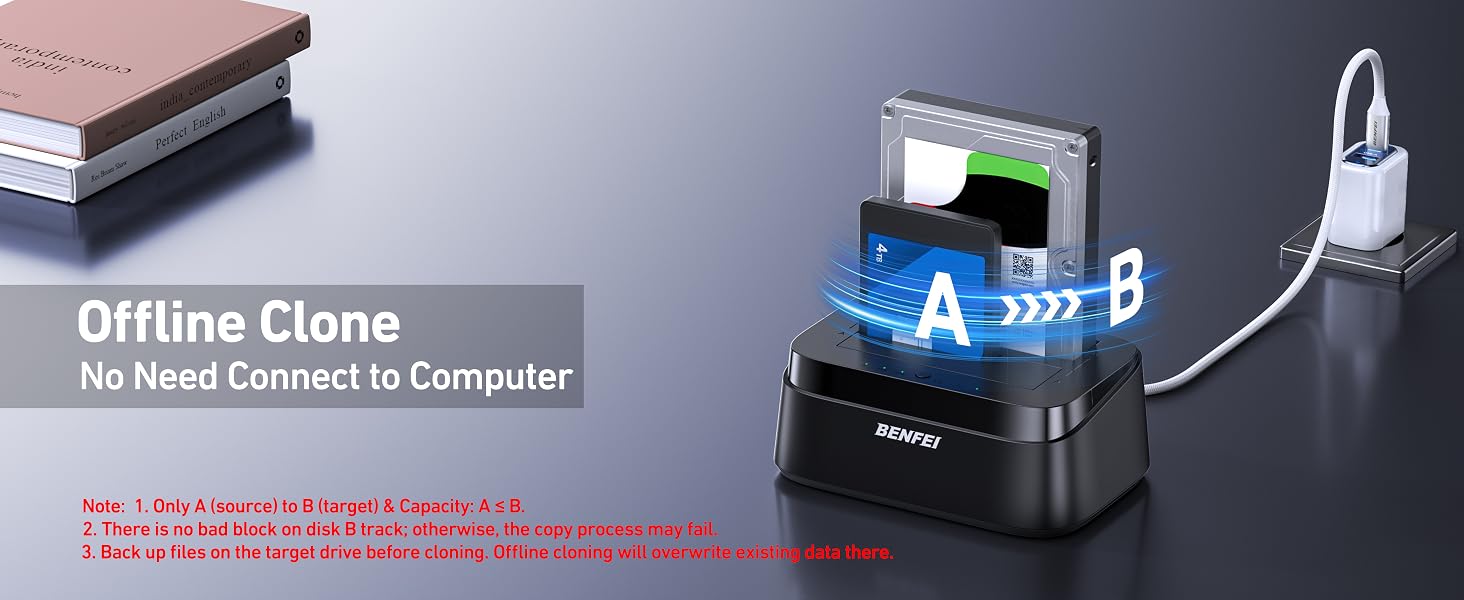 Док-станція BENFEI USB-C для HDD/SSD 2.5