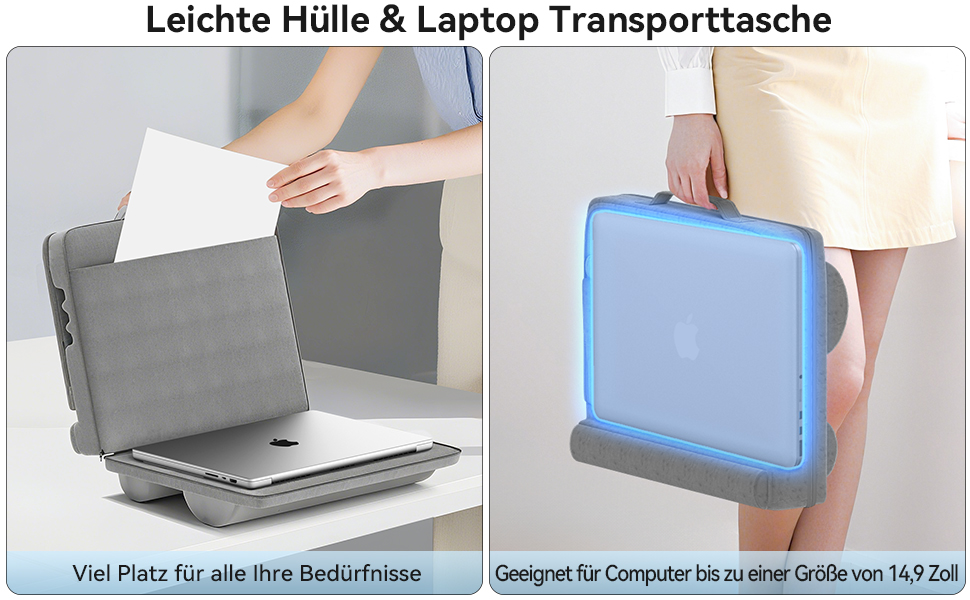 Підставка для ноутбука з регулюванням кута нахилу, подушка для рук, чорна (до 16 дюймів)