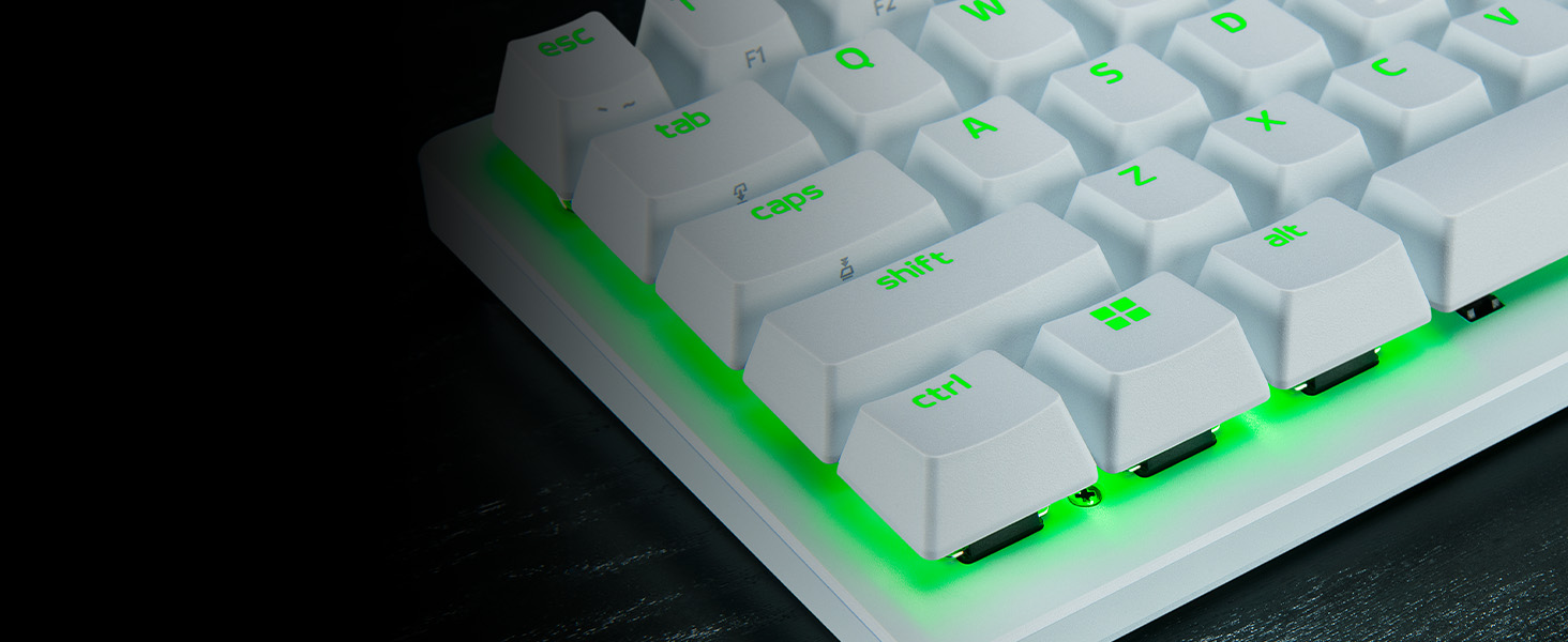 Клавіатура Razer Huntsman V3 Pro Mini - 60% з Red Switch (Аналоговий оптичний перемикач, PBT-клавіші, USB-C, QWERTY US)