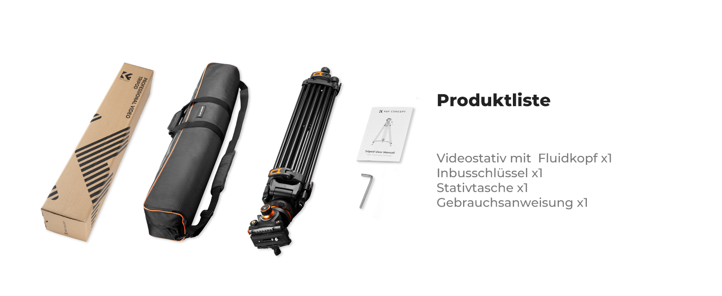 Штатив для камери K&F CONCEPT VA3+BV20: відео штатив з поворотним кріпленням, 184 см, для DSLR, відеокамер