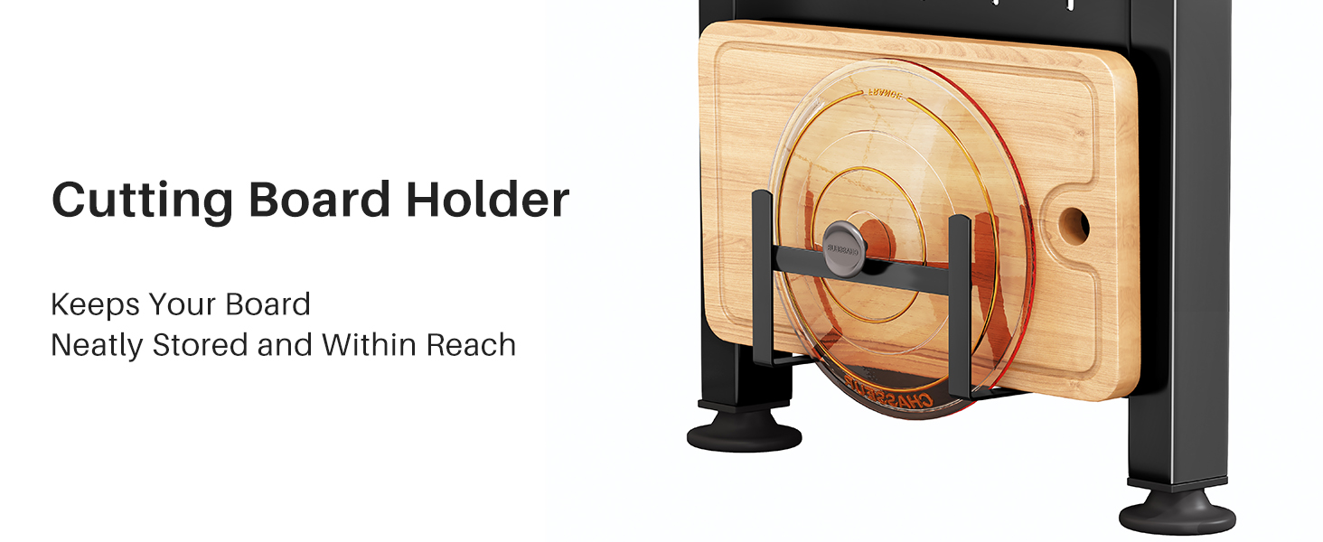 Стійка для мікрохвильової печі SAYZH, 2-рівнева розширювана, з 10 гачками, чорна