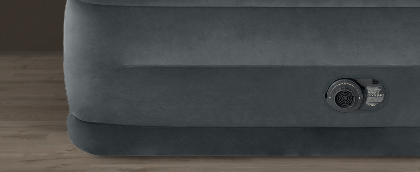 Надувний матрац Intex Queen Comfort-Plush Fiber-Tech RP 152x203x56 см (64418ND) - двоспальний, флокований