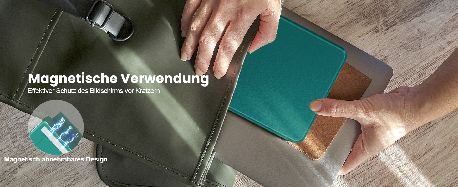 Чохол для Kindle Paperwhite 12 (2024) та Kindle Colorsoft (2024/2025) MoKo, Denim, Чорний, Магнітний, з авто-вимкненням