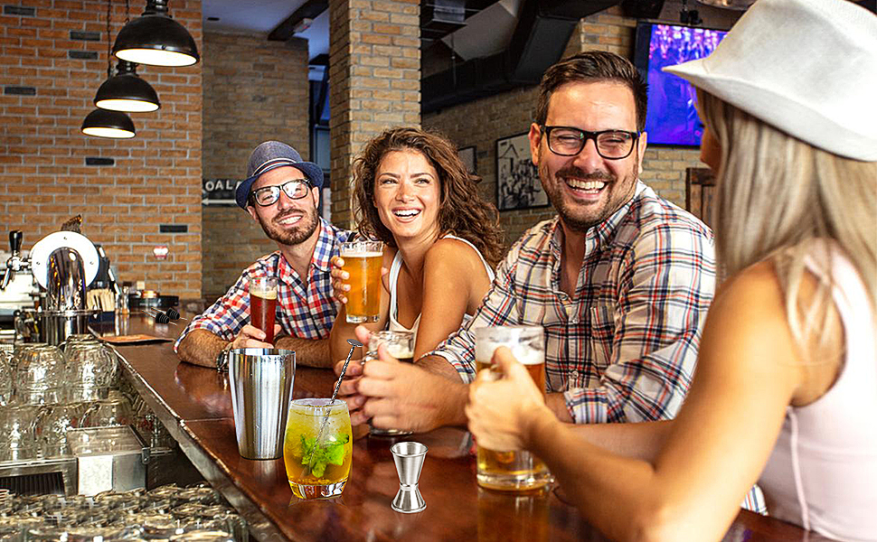 Набір для коктейлів, нержавіюча сталь, 750 мл, 12 предметів, професійний барний аксесуар для дому та бару