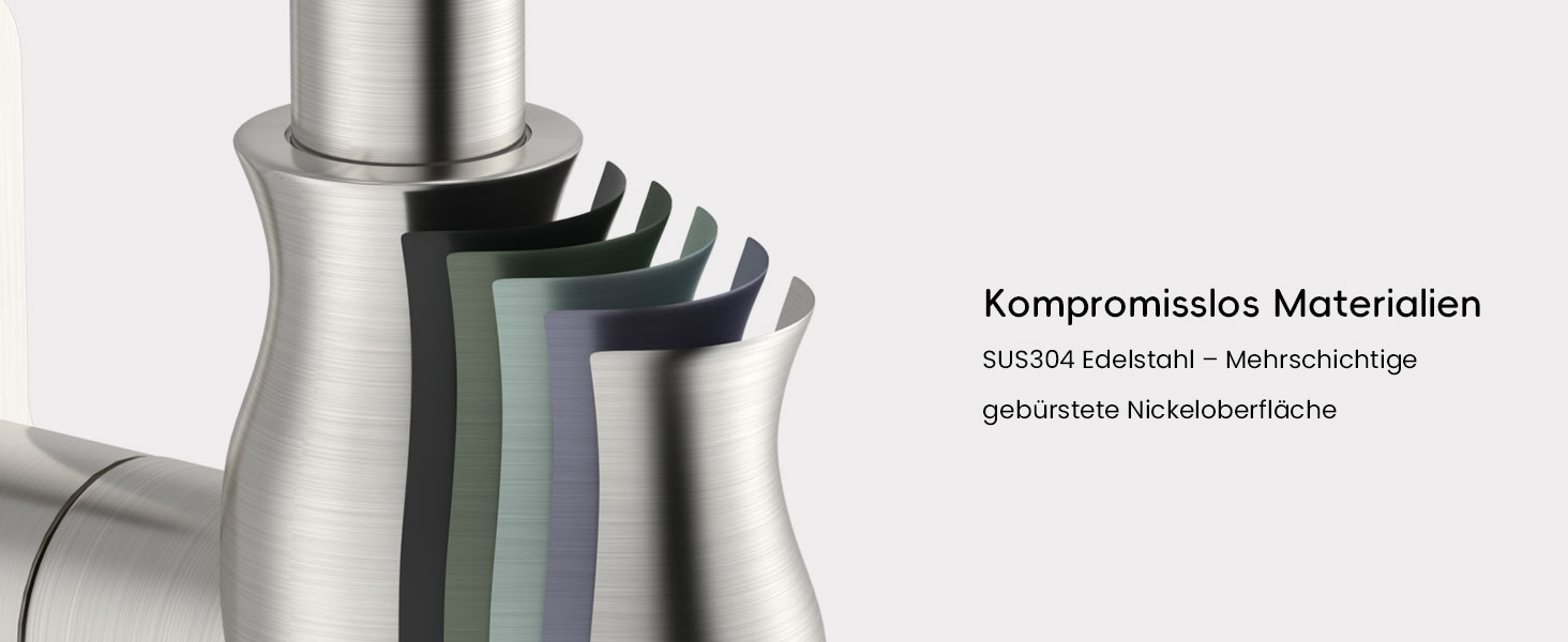 Кран кухонний APPASO 3-в-1 з трьома виходами, чорний, з нержавіючої сталі, для фільтрів води, поворотний на 360°, 2 ручки, низький тиск