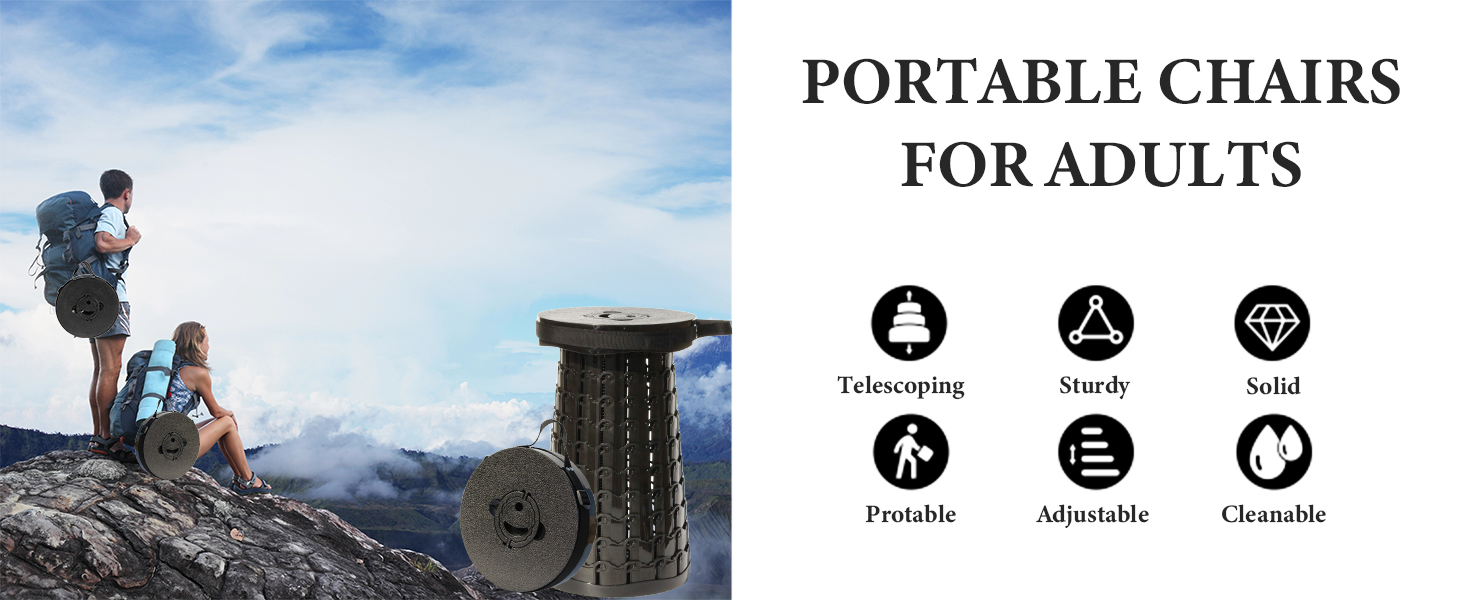 Складаний табурет PLOGGING XXL з подушкою, портативний стілець для дорослих, посилена конструкція, вантажопідйомність до 450 кг, розкладний кемпінговий стілець для відпочинку, туризму, подорожей, зелений (чорний)