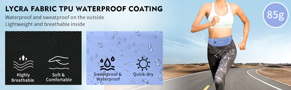 Пояс для телефону, бігова сумка, водонепроникний пояс для бігу, пояс на пояс для жінок та чоловіків з 3 кишенями, велика ємність, регульований біговий пояс (Чорний + Зелений)