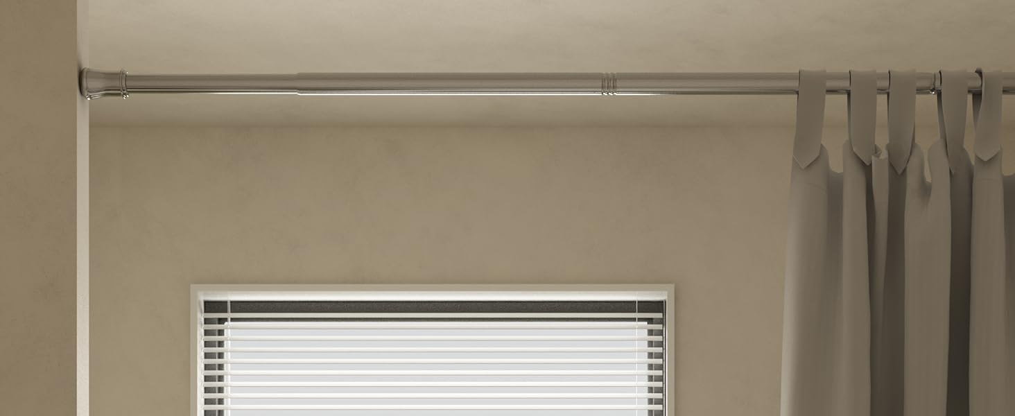 Штанга для душу без свердління та кріплення, телескопічна, 85-180 см, срібна. Підходить для шафи, душової кабіни та DIY-проектів