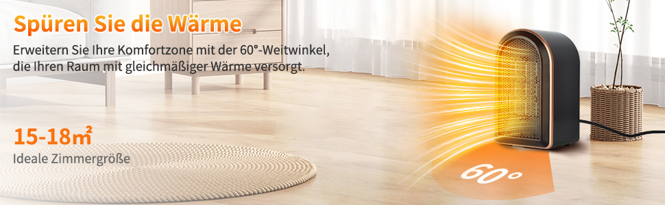 Електрична теплова гармата 2000W з пультом керування, 58 см, 70° обертання, 3D-полум'я, LED-дисплей, ECO-режим, таймер 12 годин - для дому, чорна