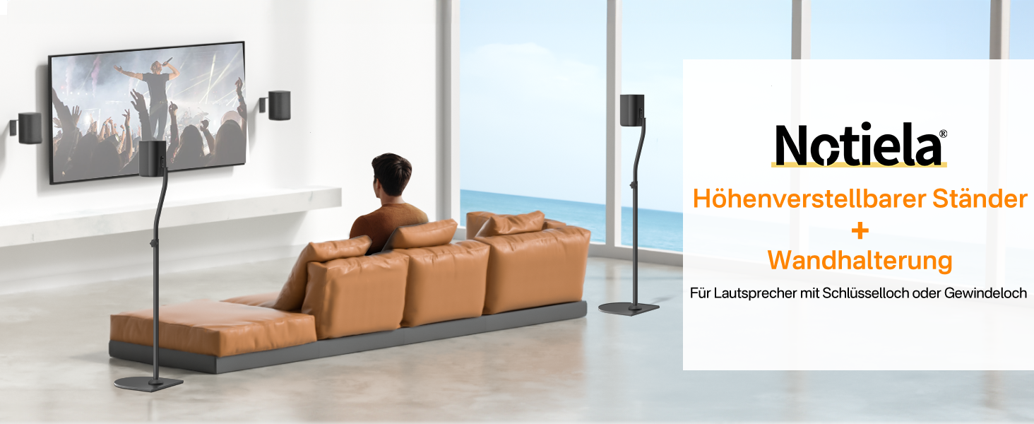 Підставка для сателітної акустики 2 шт. Розширювана висота 33-42 см - для LG, Vizio, Sony, Samsung