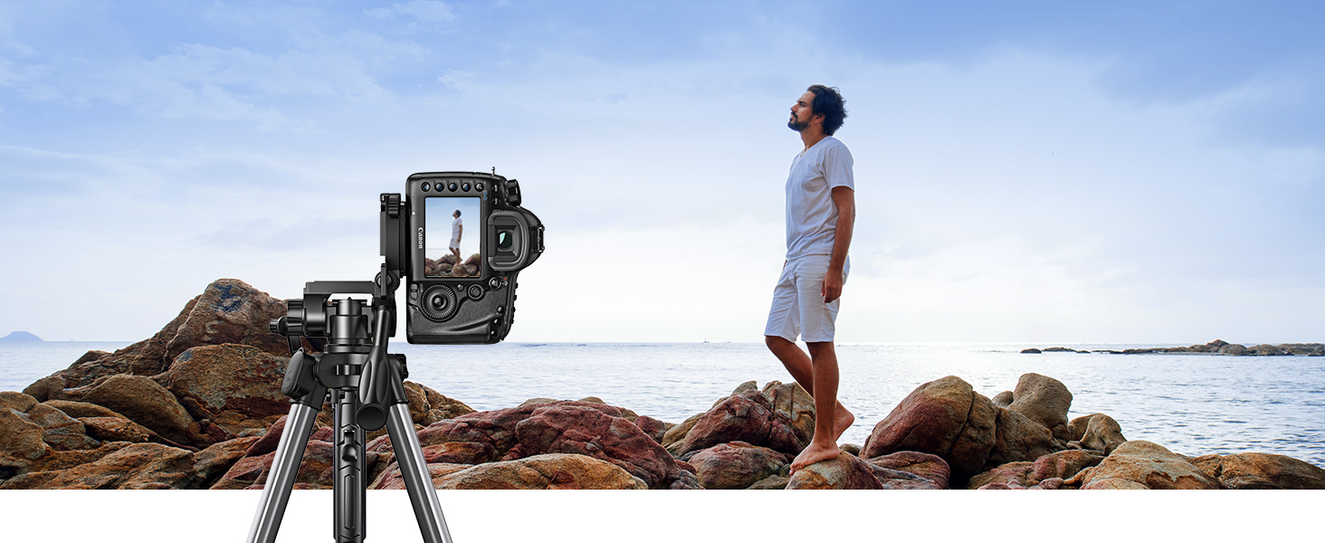 Штатив для камери UGREEN 53.5-175 см, легкий та портативний, з тримачем для смартфона та чохлом для DSLR, Canon, Nikon, Action Camera