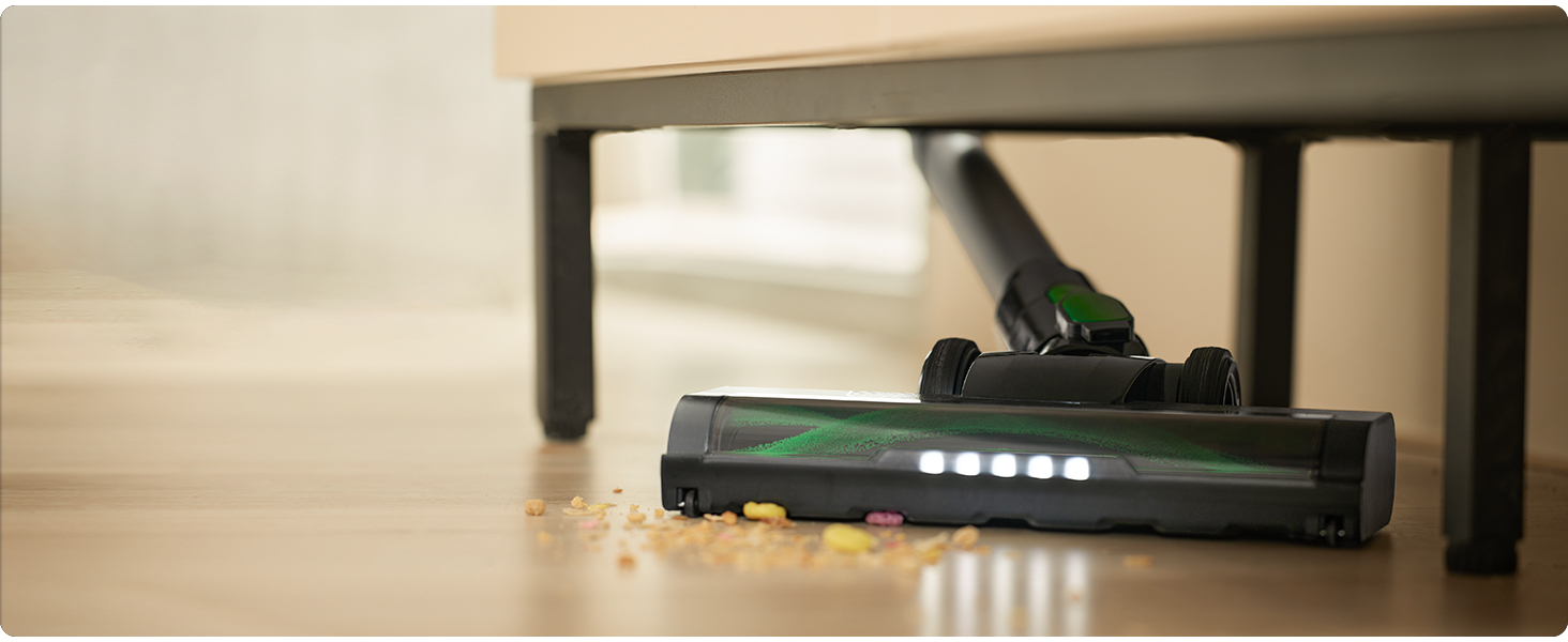 Бездротовий акумуляторний пилосос Vactidy V9 з LED-підсвічуванням, 30KPa, до 45 хвилин роботи, для видалення шерсті тварин, твердих поверхонь та килимів, чорний