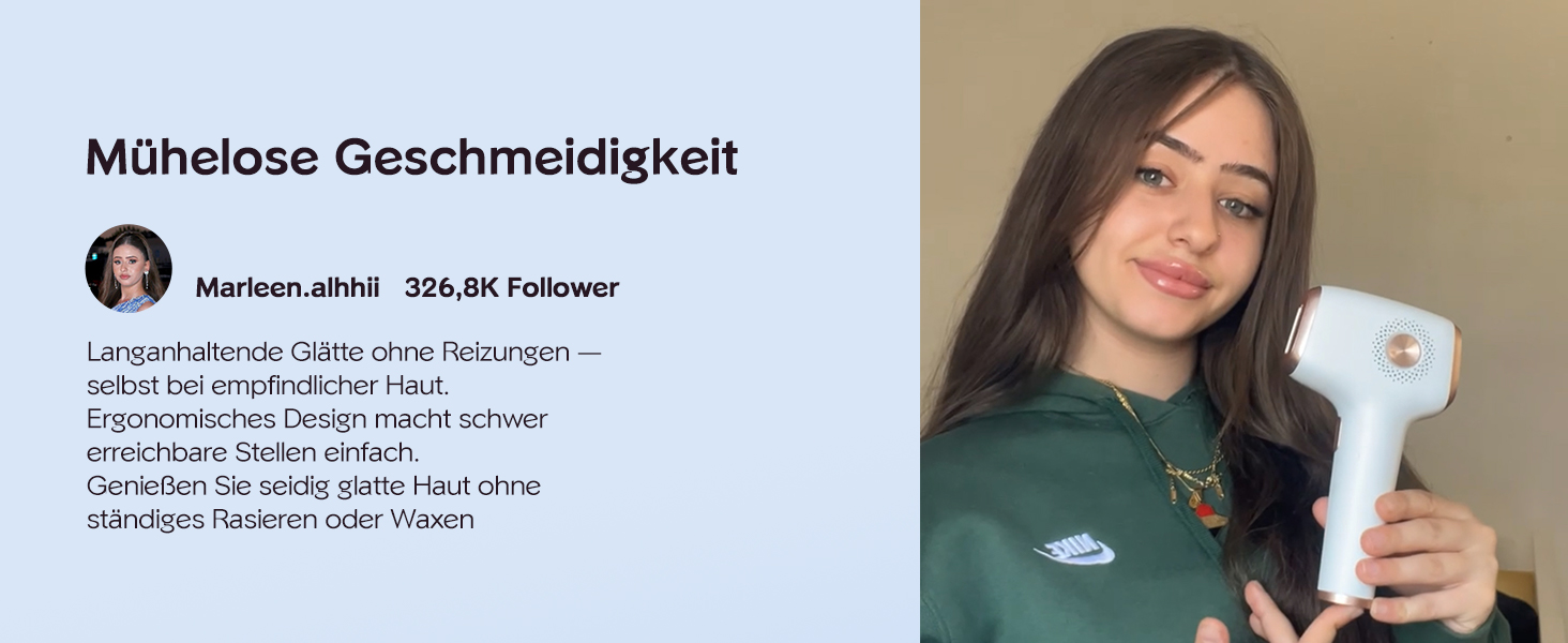 IPL пристрій для епіляції Innza з охолодженням, 999 999 імпульсів, 9 рівнів потужності, для обличчя, зони бікіні та тіла