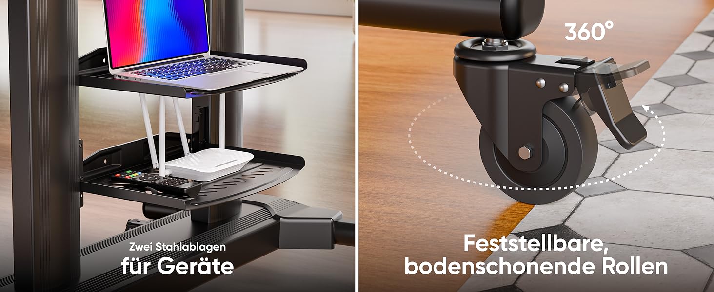 Мобільна підставка для телевізора ONKRON TS2771-B 40-80