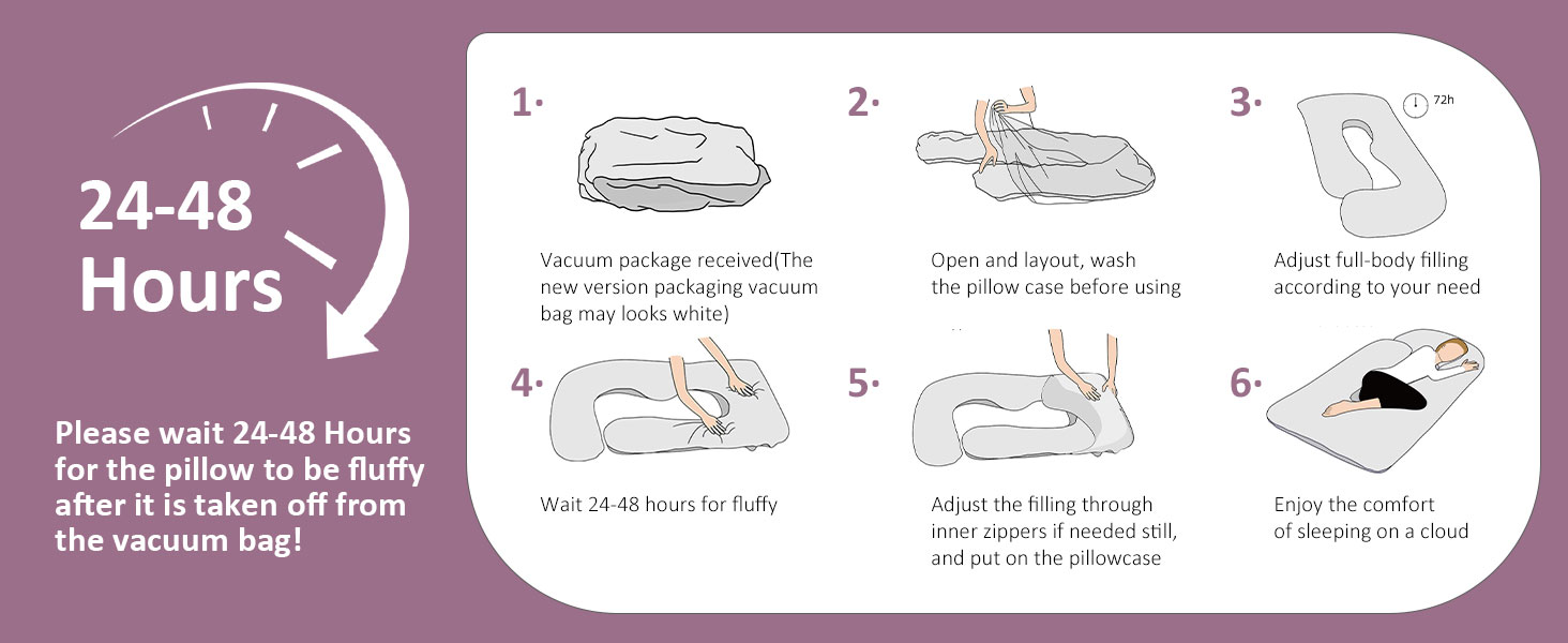 Подушка для вагітних Chilling Home J-подібної форми, подушка для тих, хто спить на боці, подушка для годування, велика подушка для підтримки, подушка для жінок та тих, хто спить на боці (рожевий, сірий)