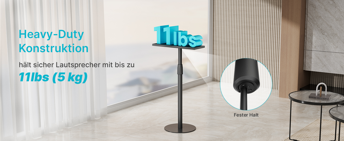 Підлогові стійки для колонок, сумісні з SONOS Era 300 та Era 100, чорні, 2 шт. (до 108 см, 5 кг)