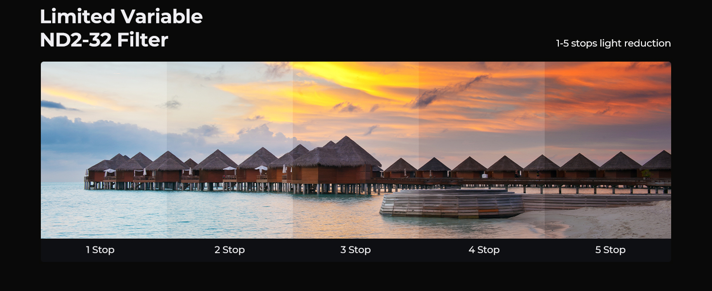 Фільтр ND K&F Concept Variabler 52mm (ND2-32) для фото та відео (Nano-Xcel Series)