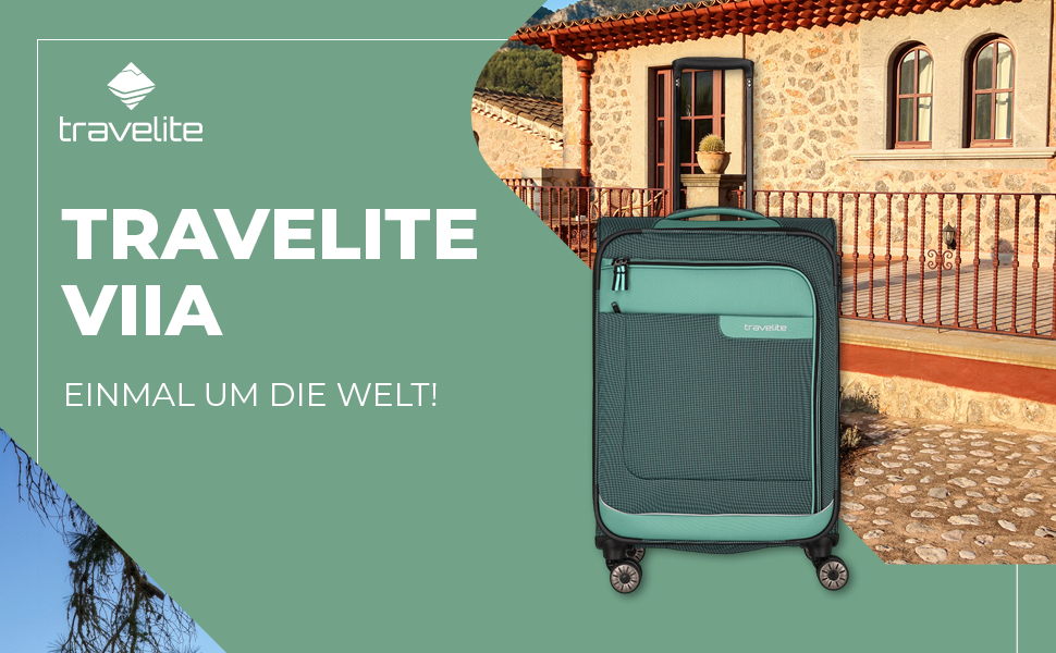 Валіза Travelite VIIA L на 4 колесах, м'яка, з переробленого матеріалу, розширювана, з захистом кутів, 77 см, 91-103 л