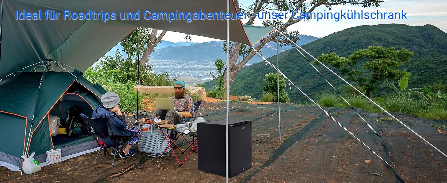 Міні-холодильник SMETA 48L з морозильною камерою, 230V. Тихий настільний холодильник для офісу, кемпінгу, спальні та готелю. Регульована температура 0-10°C, 39dB.