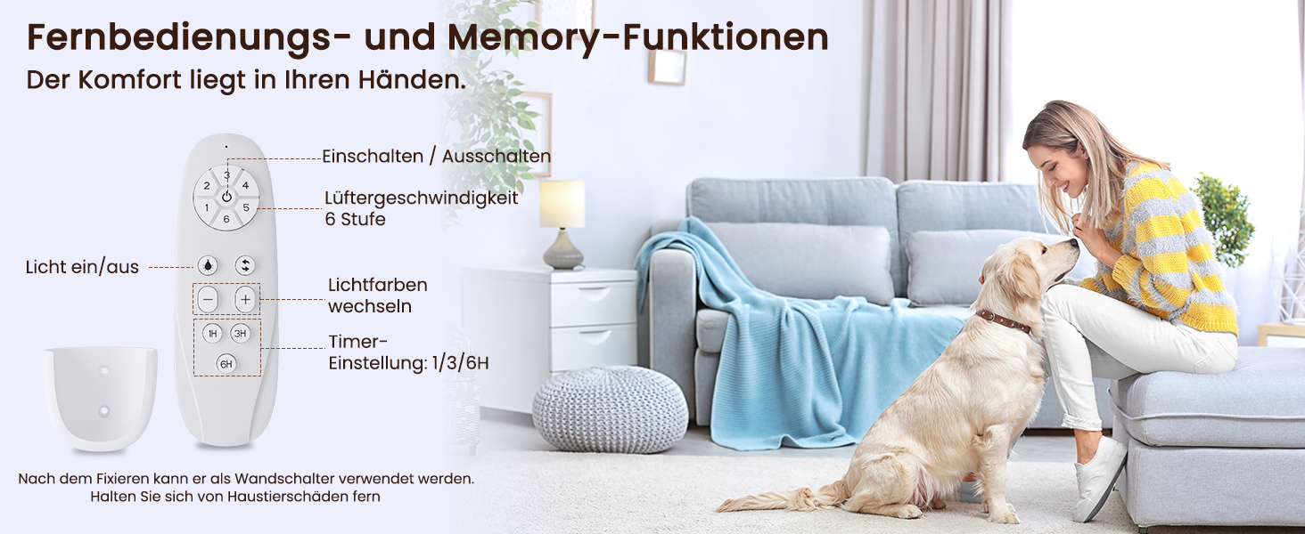 Дерев'яний стельовий вентилятор з підсвіткою, тихий DC-двигун, 90 см, для вулиці, 3 лопаті, диммування LED 24W, пульт з пам'яттю, 6 швидкостей, таймер, текстурована деревина