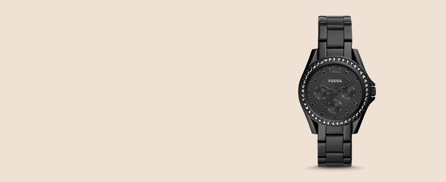 Годинник Fossil Riley для жінок: кварцовий хронограф з нержавіючої сталі або шкіряним ремінцем, золотистий колір, блискітки, 38 мм