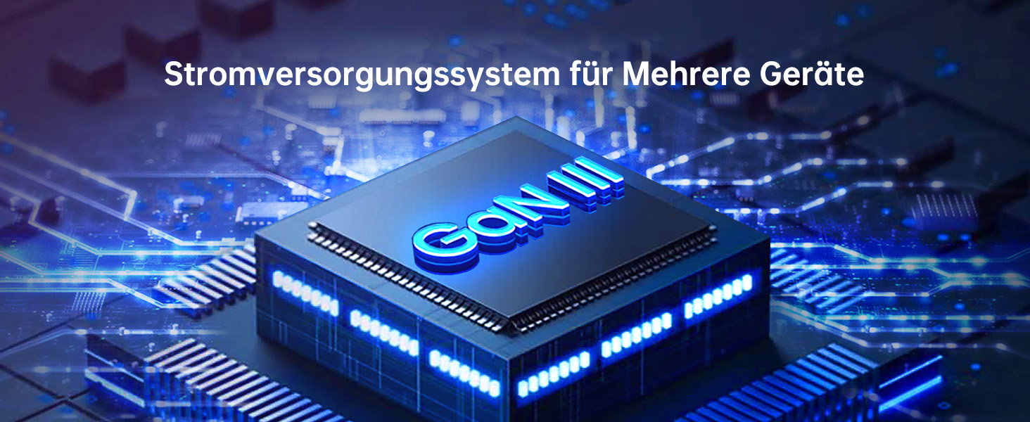 Зарядний пристрій USB-C 67W NOVOO GaN III з 3 портами, швидка зарядка для MacBook, iPad, Pixel, Samsung, iPhone, Steam Deck - Чорний