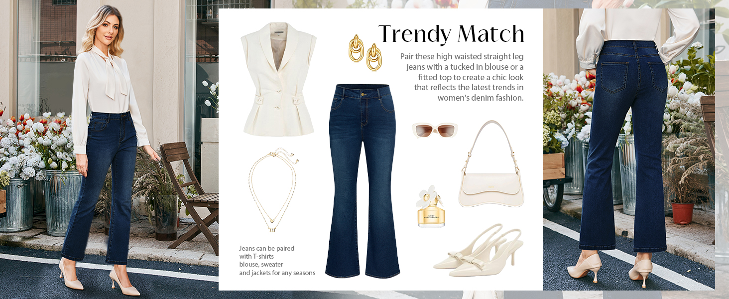 Жіночі джинси Bootcut Hanna Nikole великого розміру, висока талія, блакитний денім, еластичні