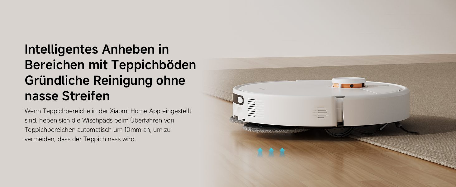 Робот-пилосос Xiaomi H50 (2026) з функцією вологого прибирання, потужність всмоктування 6000 Па, піднімаючі швабри
