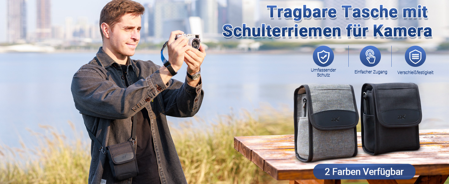 Сумка для камери JJC Kompakt: сумісна з Fuji X100VI/X100V/X100T, Sony a6700/a6600/a6400/a6100, Canon EOS M5/M50, Ricoh GRIII, Leica SOFORT2 (Чорний)