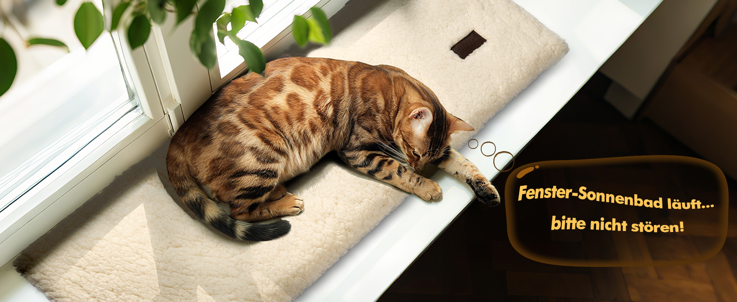 Самогріюча лежанка для котів на підвіконня, м'яка та неслизька, 90 x 28 см, сірий колір